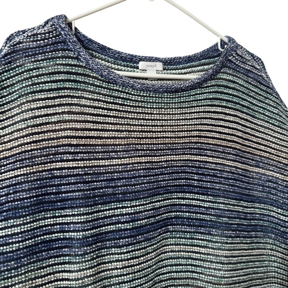 NWT PureJill J Jill Linen Cotton Modal Blend Knit Boxy Lagenlook coastal top XL - Picture 4 of 15